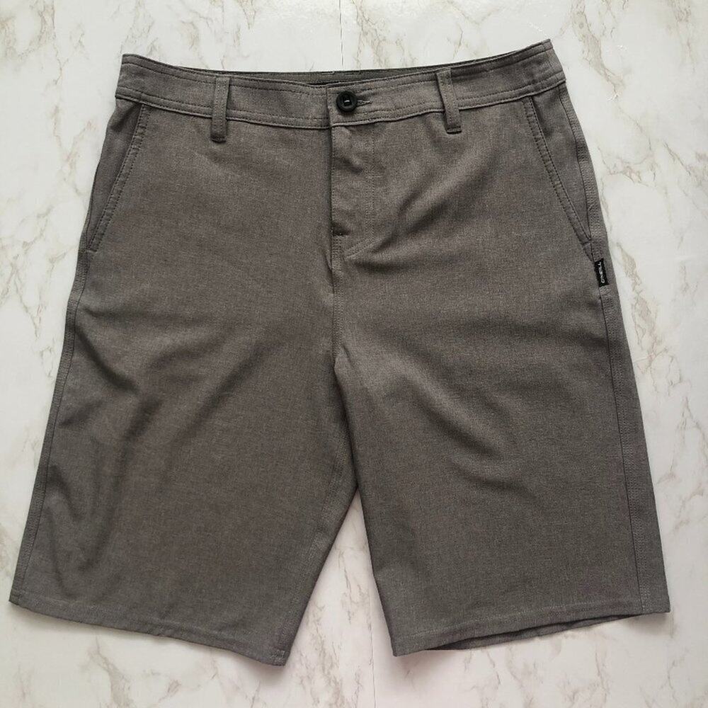 O'Neill Mens Quick Dry Hybrid Shorts, Size 30 waist, Heather Gray